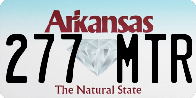 AR license plate 277MTR