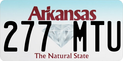 AR license plate 277MTU