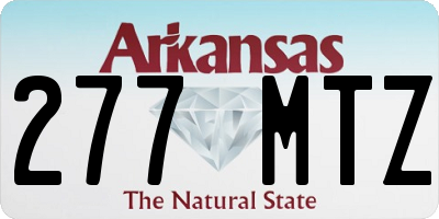 AR license plate 277MTZ