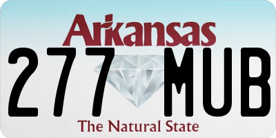 AR license plate 277MUB