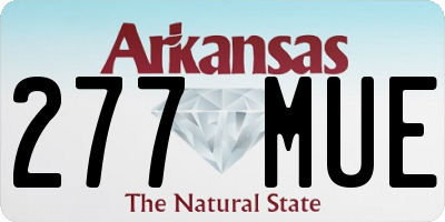 AR license plate 277MUE