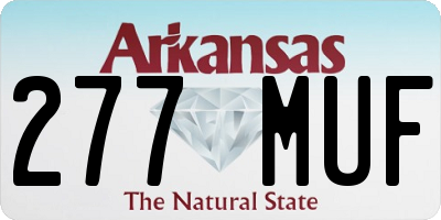 AR license plate 277MUF