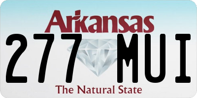 AR license plate 277MUI