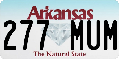 AR license plate 277MUM