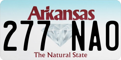 AR license plate 277NAO