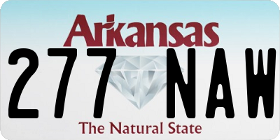 AR license plate 277NAW