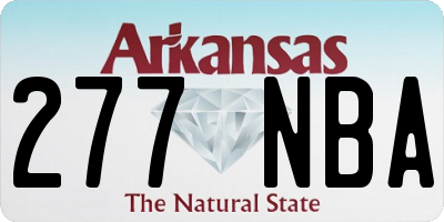 AR license plate 277NBA