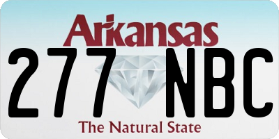 AR license plate 277NBC