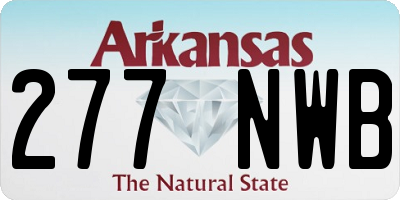 AR license plate 277NWB
