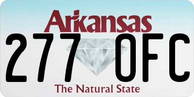AR license plate 277OFC
