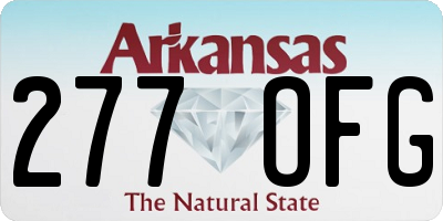 AR license plate 277OFG