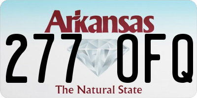 AR license plate 277OFQ