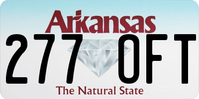 AR license plate 277OFT