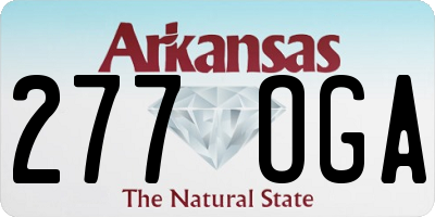 AR license plate 277OGA