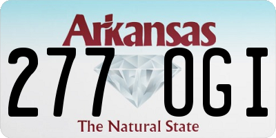 AR license plate 277OGI