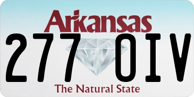 AR license plate 277OIV