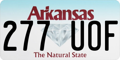 AR license plate 277UOF