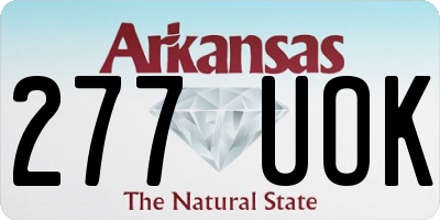 AR license plate 277UOK