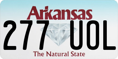 AR license plate 277UOL