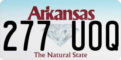 AR license plate 277UOQ