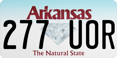 AR license plate 277UOR