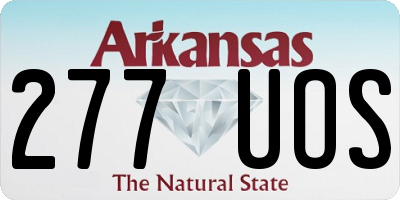 AR license plate 277UOS
