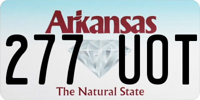 AR license plate 277UOT