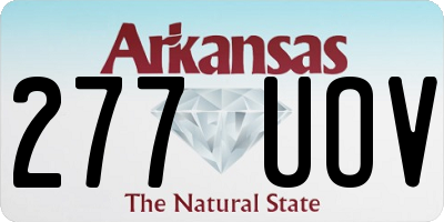 AR license plate 277UOV