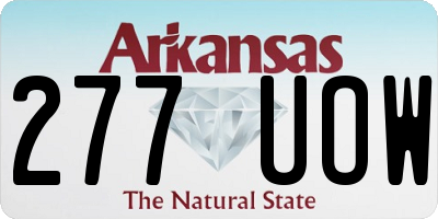 AR license plate 277UOW