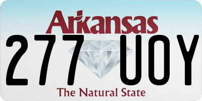 AR license plate 277UOY