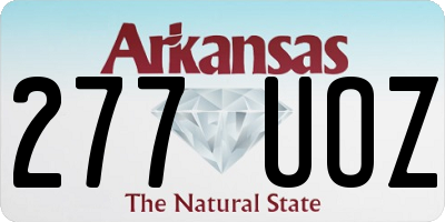 AR license plate 277UOZ