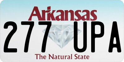 AR license plate 277UPA