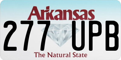 AR license plate 277UPB