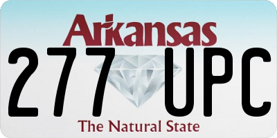 AR license plate 277UPC
