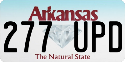 AR license plate 277UPD