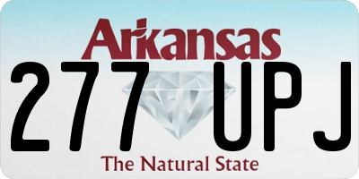 AR license plate 277UPJ