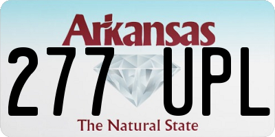 AR license plate 277UPL