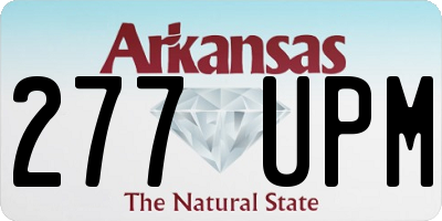 AR license plate 277UPM