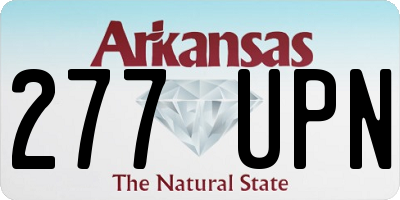 AR license plate 277UPN