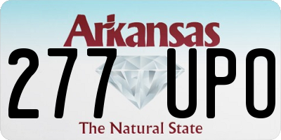 AR license plate 277UPO