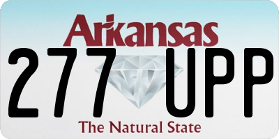 AR license plate 277UPP