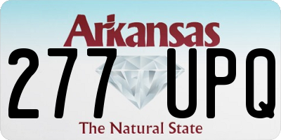 AR license plate 277UPQ