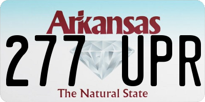 AR license plate 277UPR