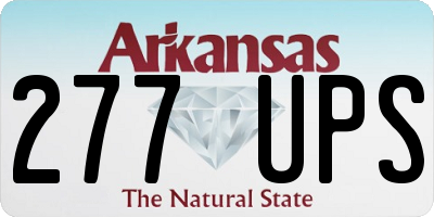 AR license plate 277UPS