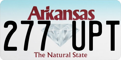 AR license plate 277UPT