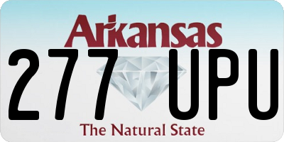 AR license plate 277UPU