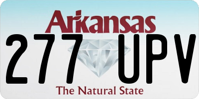 AR license plate 277UPV