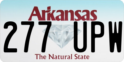 AR license plate 277UPW