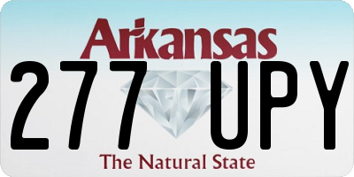 AR license plate 277UPY