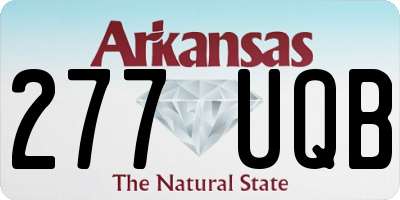 AR license plate 277UQB